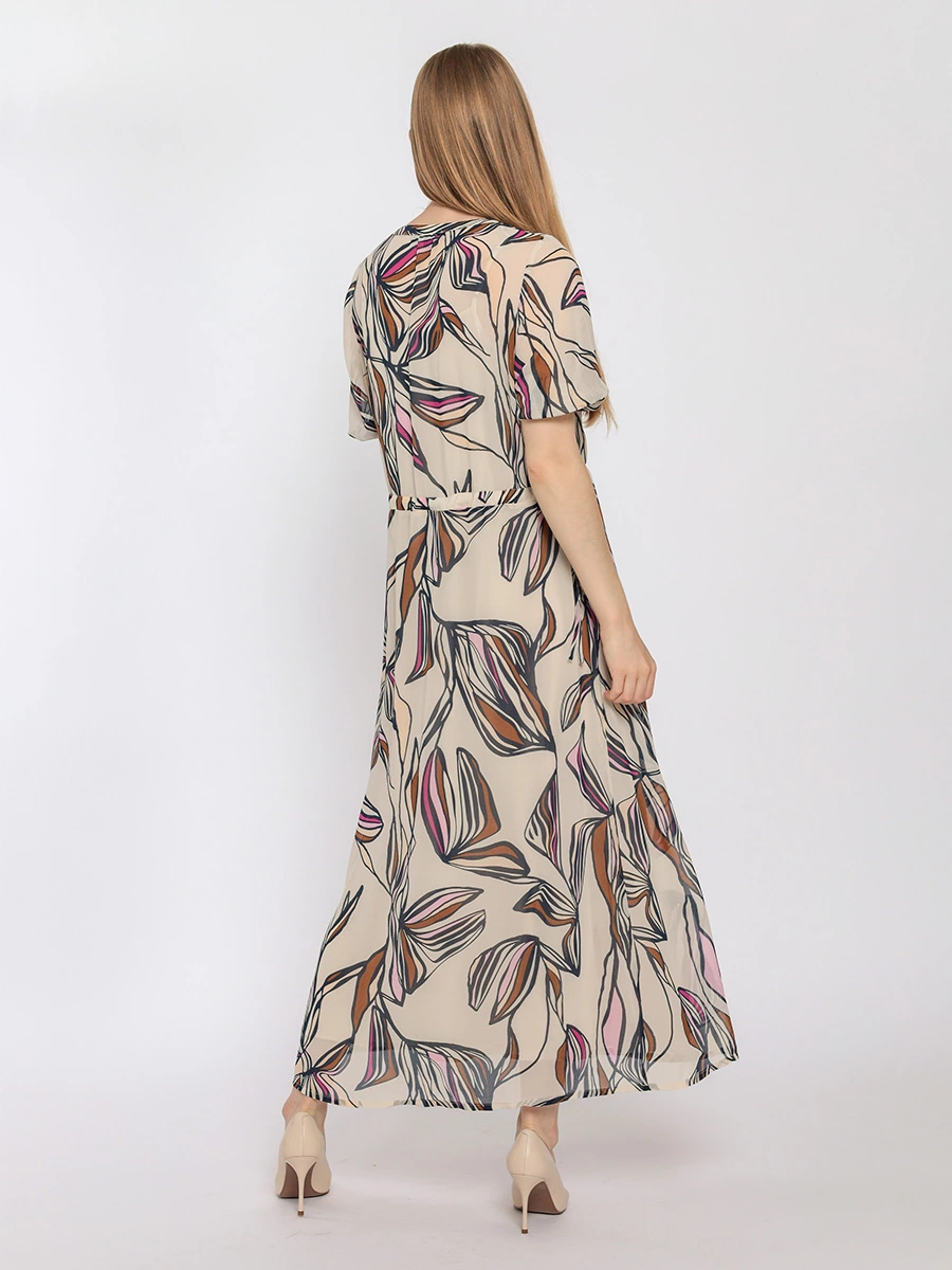 Платье с эскизным абстрактным принтом